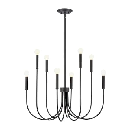 Ulla 28'' Wide 8Light Chandelier, Matte Black